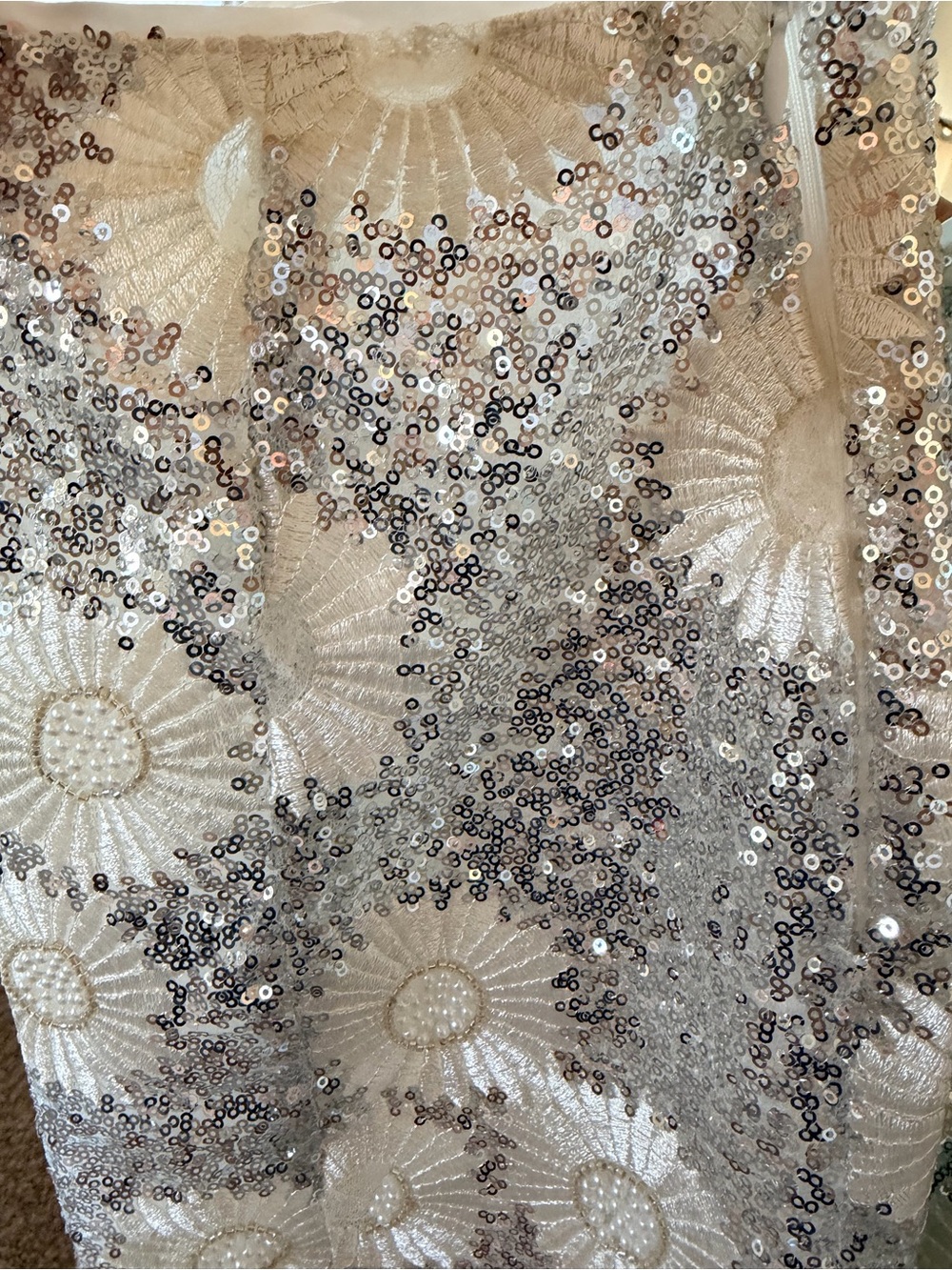 12th Tribe Sequin Daisy Two-Piece Crop Top & Skirt Set - XL top, L bottom - Picture 8 of 8